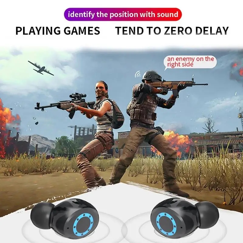 V12 наушники вкладыши TWS беспроводные Bluetooth сенсорное управление стерео