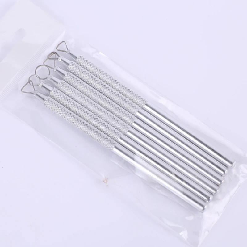 

6pcs Aluminum Sticks Set Pottery Clay Tools Clay Sculpture DIY Art Crafts Clay Soft Carving Tool Modeling Scraper