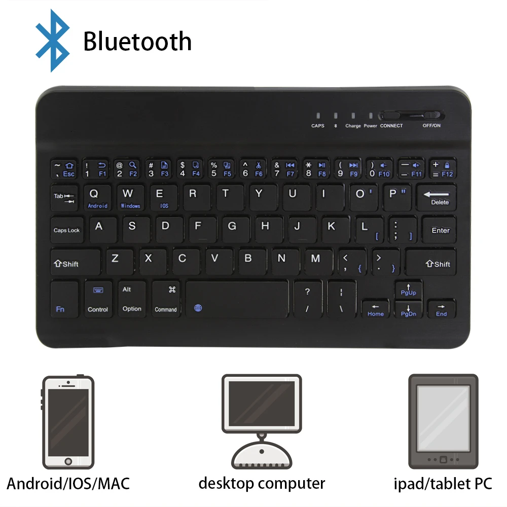 Беспроводная портативная мини-клавиатура CHYI с Bluetooth эргономичная тонкая игровая
