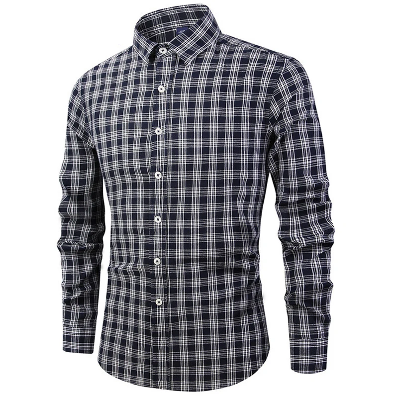 

Personality Trend Plaid Shirt For Men Youth Popular Mens Shirt Summer Korean Fashion Casual Plus Size Men's Brand Clothing A712