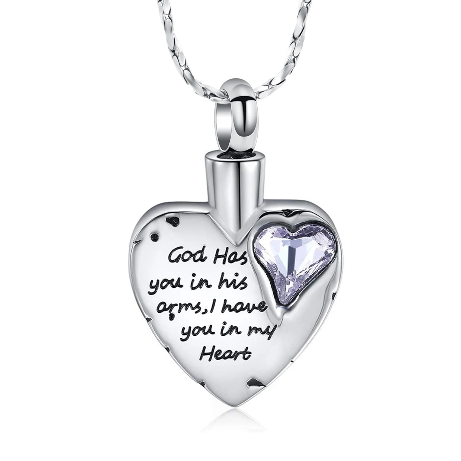 

Heart Urn Necklace for Ashes Stainless Steel Cremation Jewelry for Ashes Keepsake Necklaces