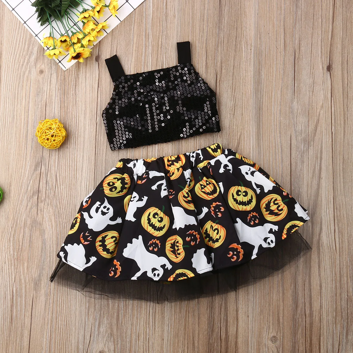 Для новорожденных на возраст от 0 до 24 месяцев для девочек Хэллоуин Костюмы