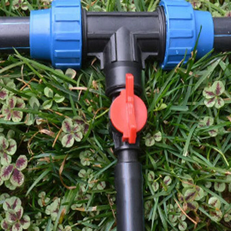 Горячая 5 шт. Пластик 16 мм Диаметр орошения воды шланг Клапан переключатель