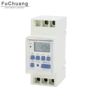 electronic weekly 7 days programmable digital industrial time switch thc15b relay timer control ac 220v 16a din rail mount