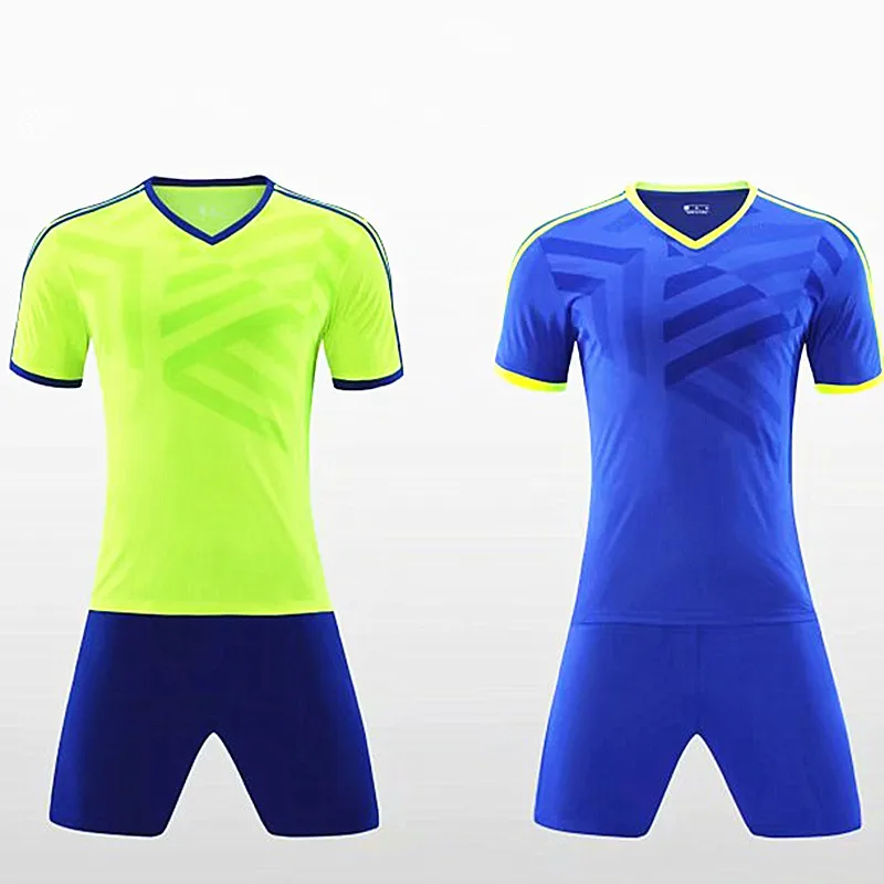 Для взрослых и детей трикотажная Футбольная форма без надписей с коротким