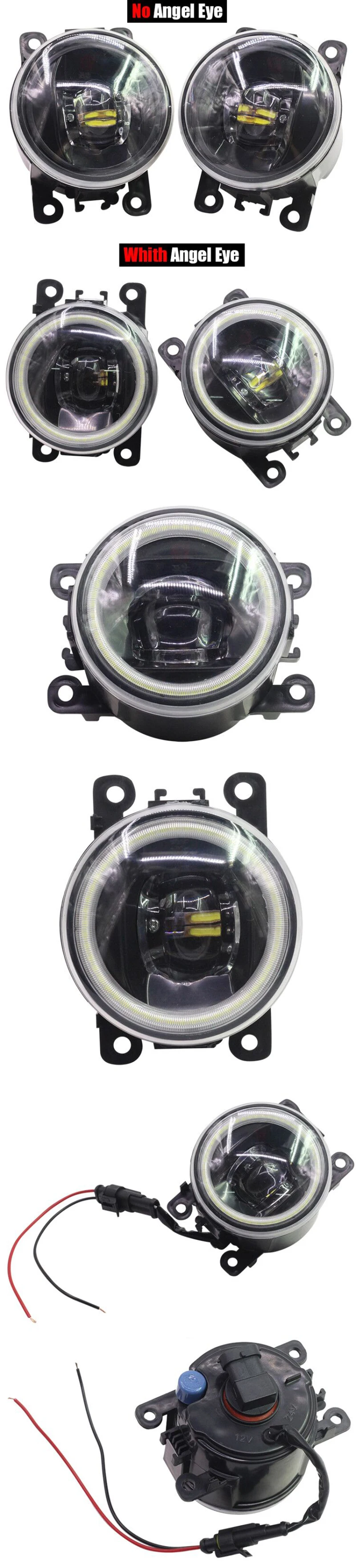 Cawanerl для Renault Twingo II хэтчбек CN0 2007 2008 2009 2010 2011 2012 2013 Автомобильный светодиодный противотуманный светильник Ангел глаз DRL 12V