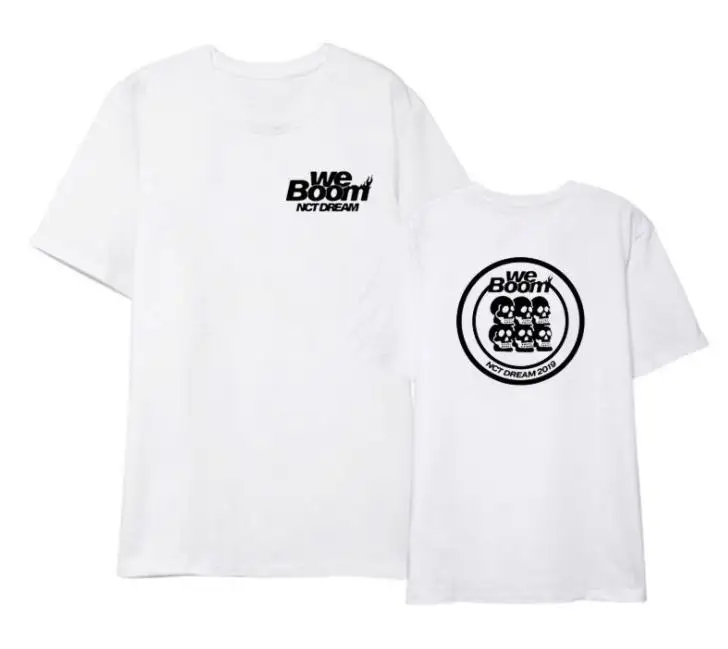 Новая корейская мода Kpop Nct Dream We Boom альбом 2 стиля печать круглым вырезом футболка