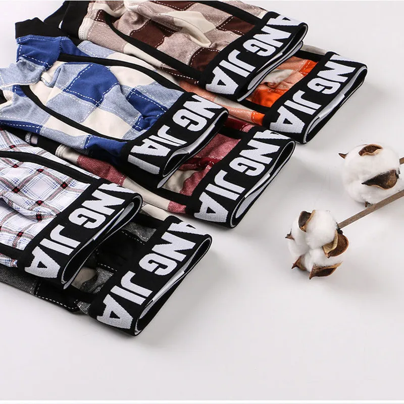 Трусы-боксеры мужские хлопковые пикантное нижнее белье повседневные дышащие