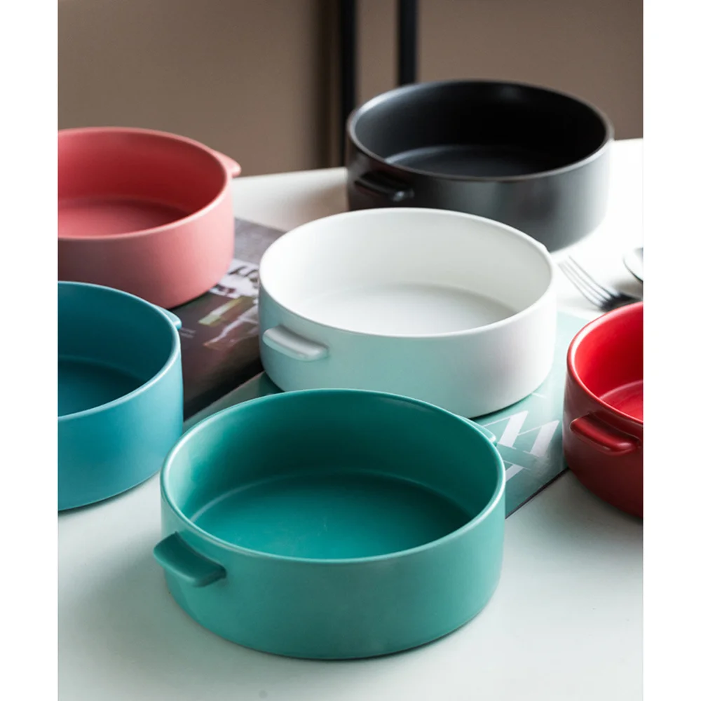 Керамическая суповая кастрюля поднос для выпечки креативная сервировочная чаша