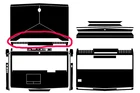 Наклейка для ноутбука, наклейка из углеродного волокна для Alienware 17 M17X R5 AW17R5 17,3 дюйма с отслеживанием для глаз Tobii 2018 выпуска