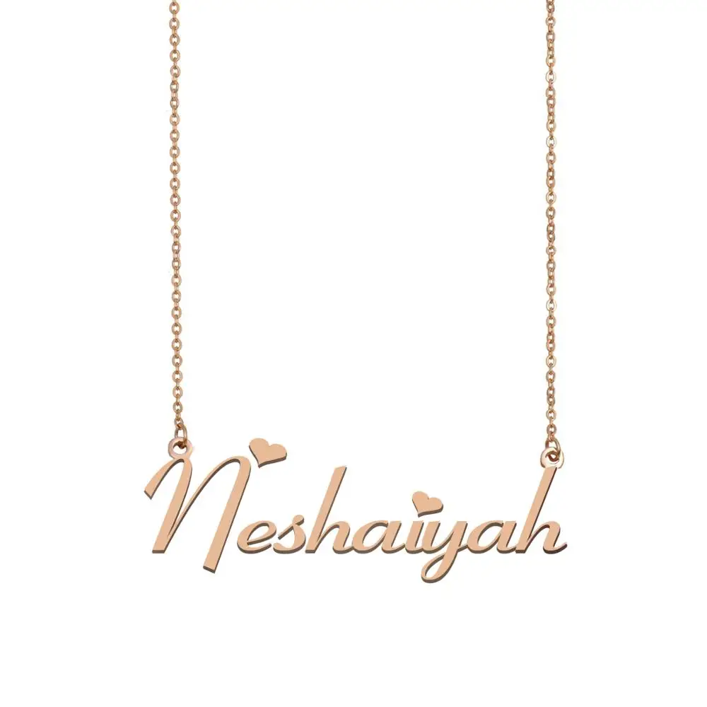 

Neshaiyah Name Necklace , Custom Name Necklace for Women Girls Best Friends Birthday Wedding Christmas Mother Days Gift