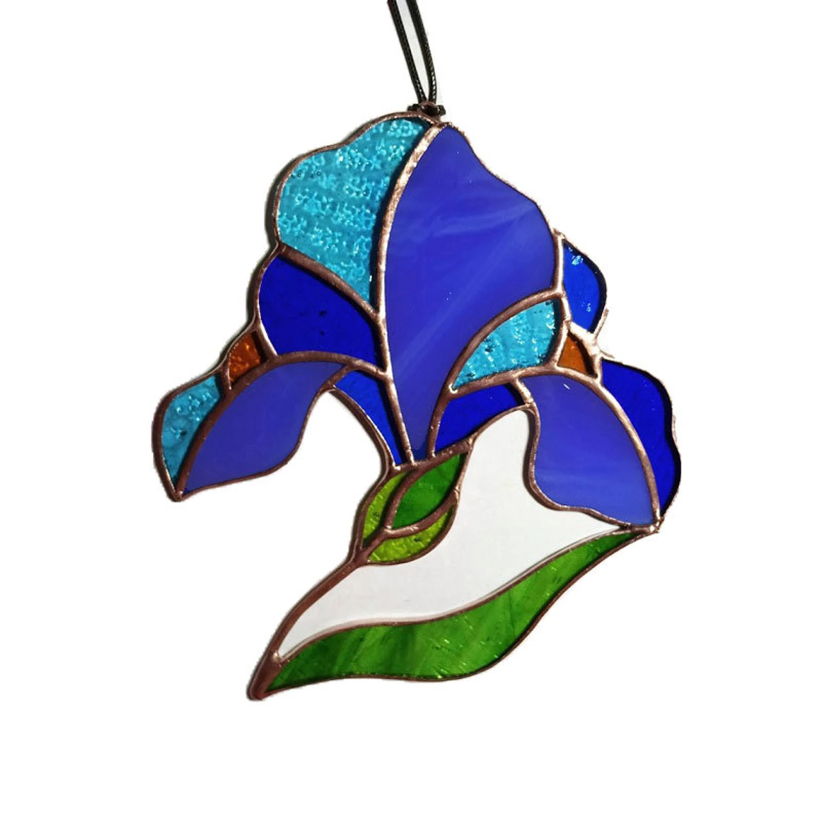 

Iris Flower Painted Pendant Home Decor Window Decoration Indoor and Outdoor Gift Acrylic Material RT88