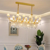 european rectangle ceramic crystal chandelier led modern zinc alloy chandeliers lights fixture dia103cm133cm147cm