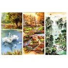 Алмазная картина Лебединое озеро, алмазная вышивка, 5D алмазная вышивка, полностью круглая, экологически чистые наборы для вышивки