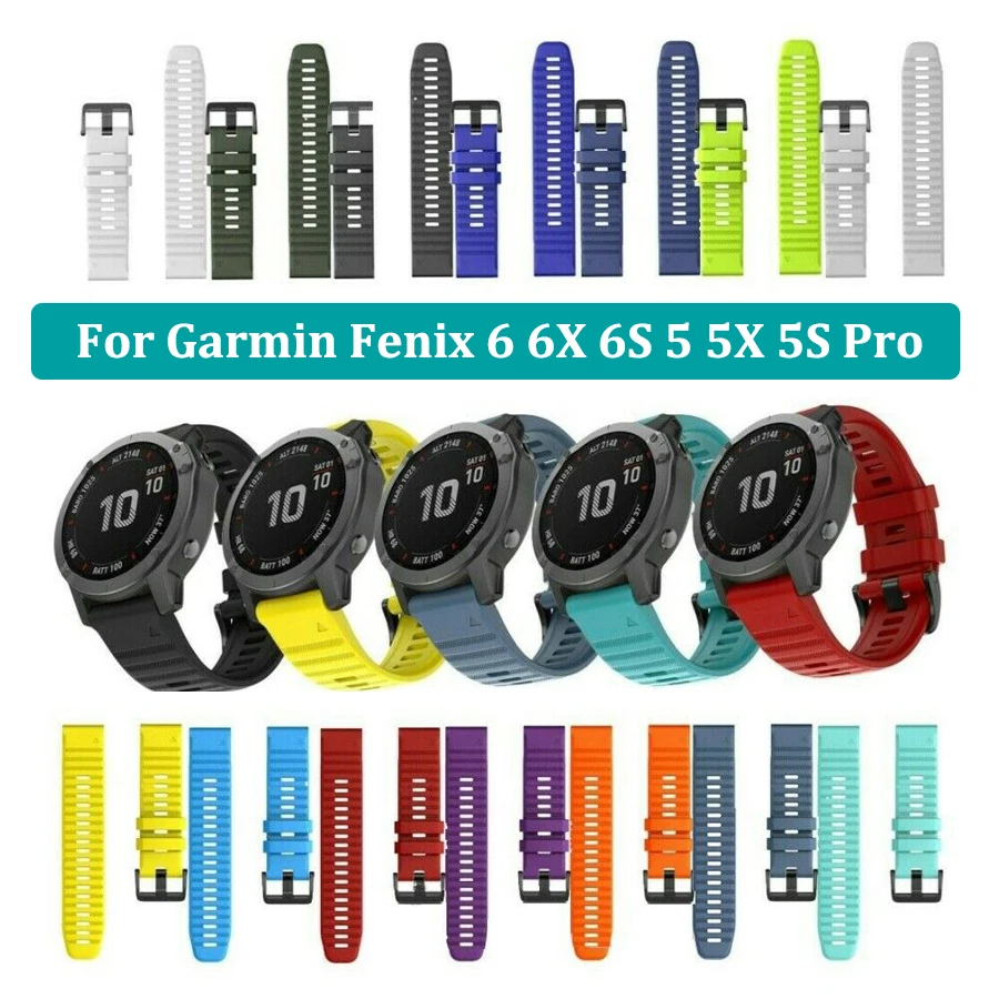 

26 мм, ремешок для смарт-часов Garmin Fenix 5X 6X 6X Pro 3 3 HR D2 22 мм ремешок для наручных часов для Fenix 5 6 iPad Pro 935 браслет 20 мм браслет для часов Fenix 5S 6S