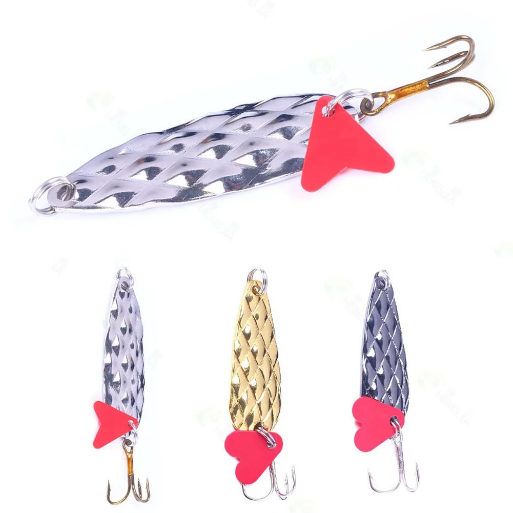 

Fishing Spoon Lure Fake Bait Pineapple Pattern Lure Metal Spinner Fishing Lure Sea Fishing Tackle For Sea Lake Fishing Tools