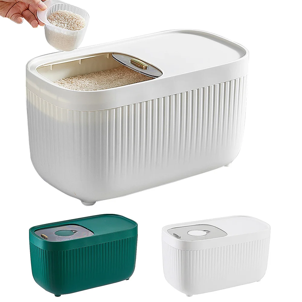 

10kg Moisture-Proof Rice Storage Box Insect-Proof Grain Storage Sealed Box Kitchen Collection Bucket For Household Food Storage
