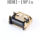 5 шт. HDMI-совместимый гнездовой разъемразъем 19PIN 19 P прямоугольный SMT SMD 90 градусов позолоченный HD 19 PIN
