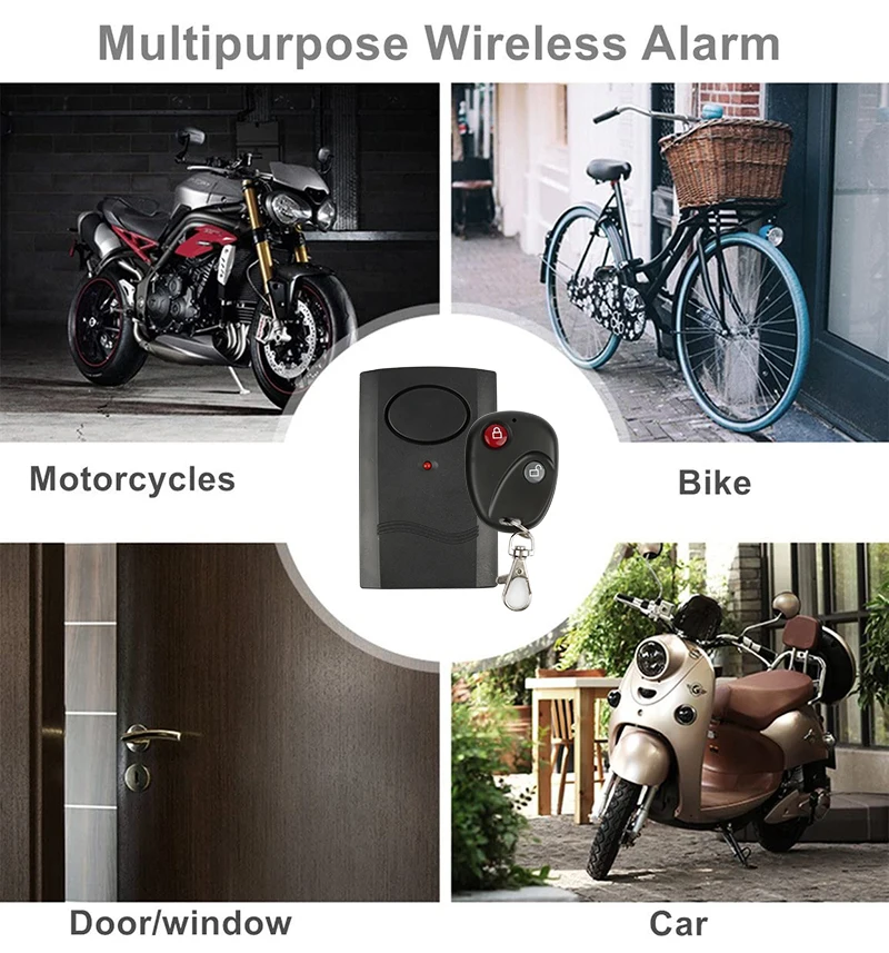 Сигнализация для мотоцикла/велосипеда беспроводная с пультом дистанционного