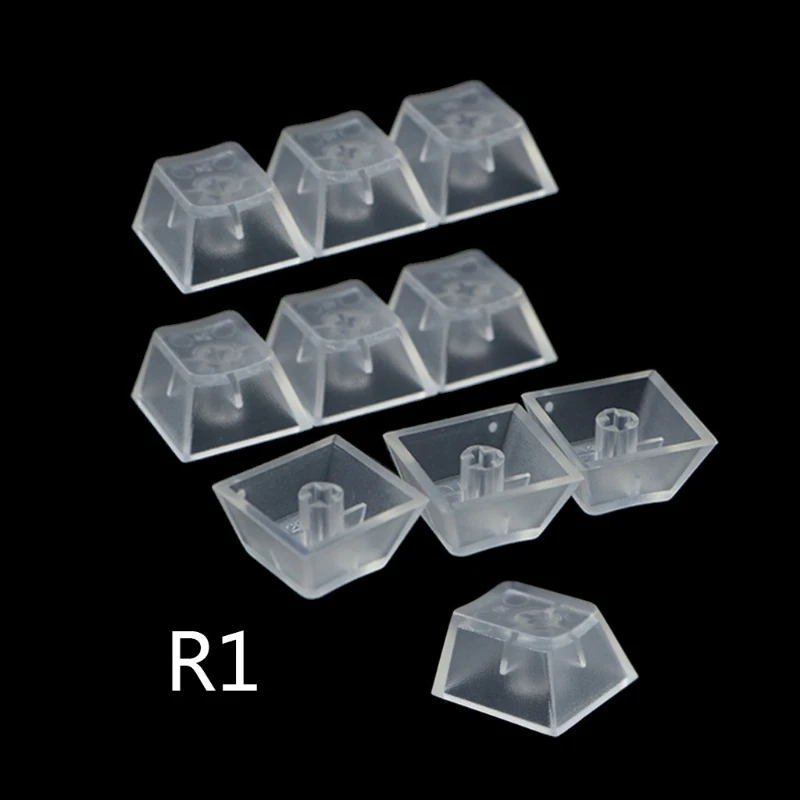 

10Pcs Transparent ABS Keycaps Mechanical keyboard Matte Backlit For R4 R3 R2 R1