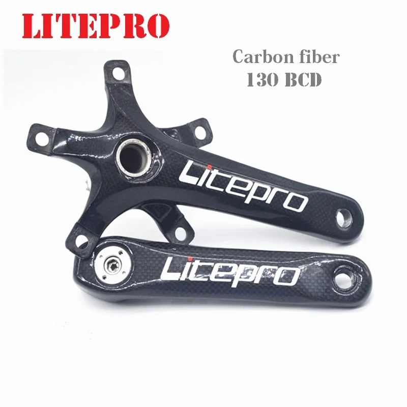 LITEPRO велосипед из углеродного волокна кренкет 412 складной шатун для дорожного
