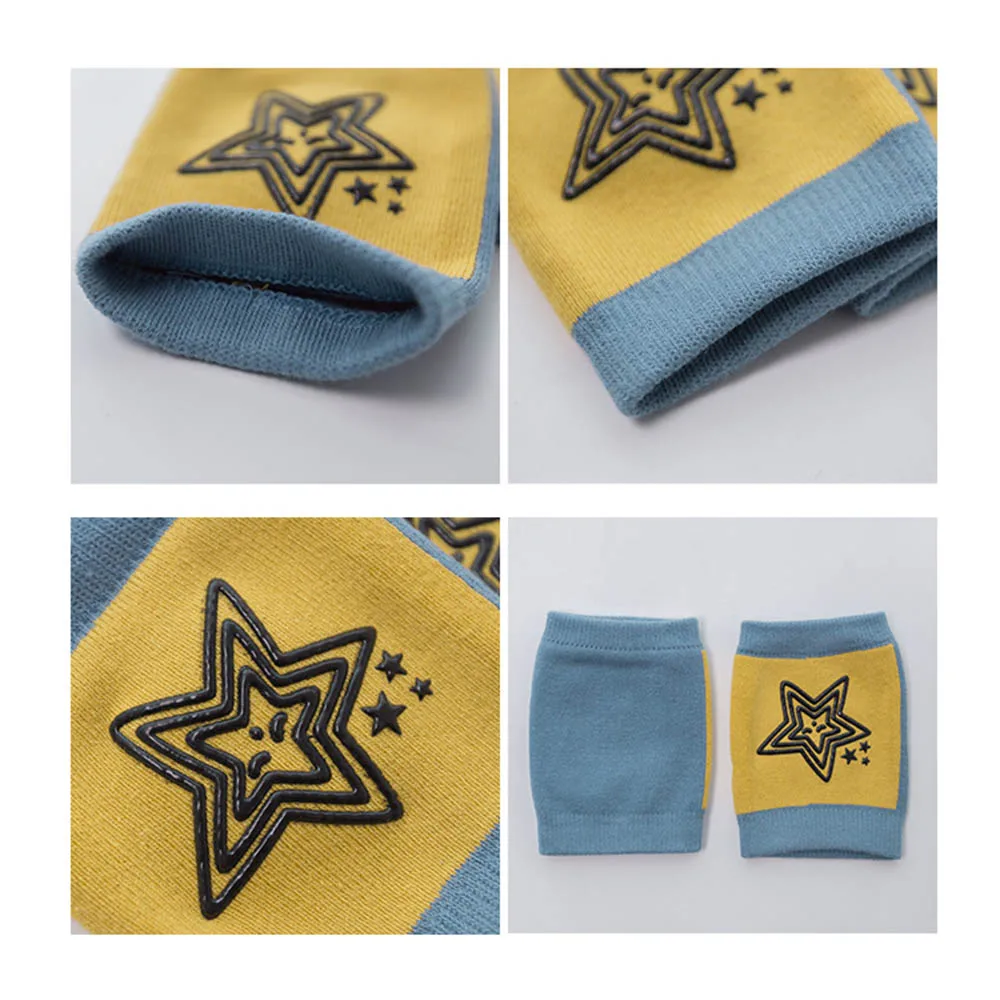 1 пара детские Нескользящие гетры с принтом эластичные дышащие защита для ползающего ребенка новорожденных