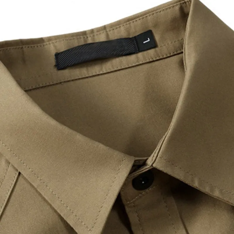 

Hot Men Casual Long Sleeve Office Business Deep V hollow halter design, fully reflects the charming Shirt Brand Men Clothing