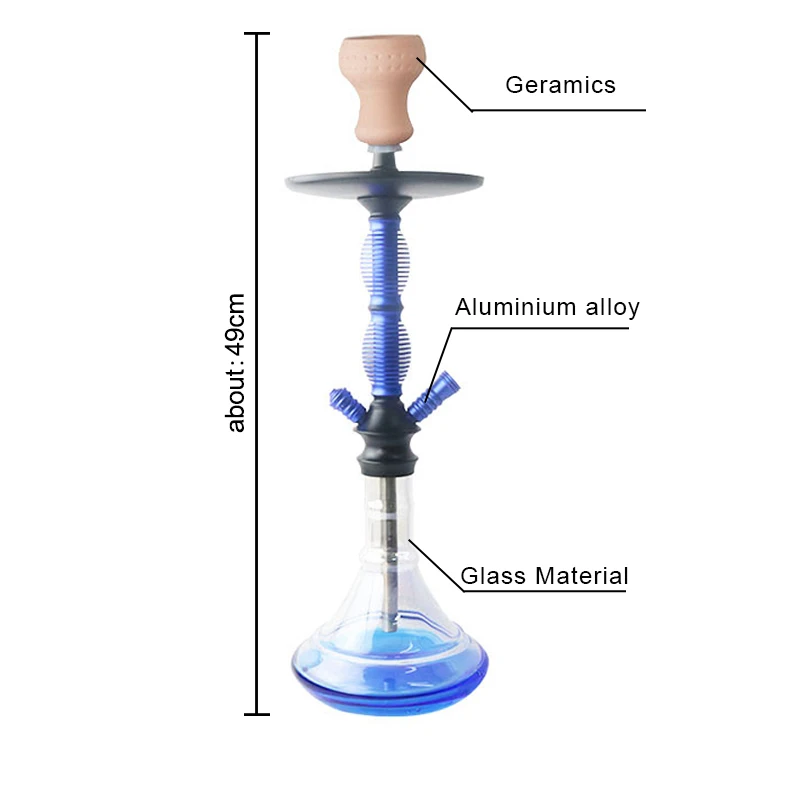 SY высокое качество Стекло кальян Chicha полный набор с силиконовый шланг для