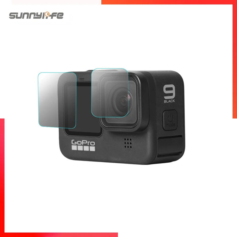 

Protective Film Set for GoPro Hero 10 Tempered Glass Lens Film Front Rear Screen Protector for GoPro Hero 9 Black