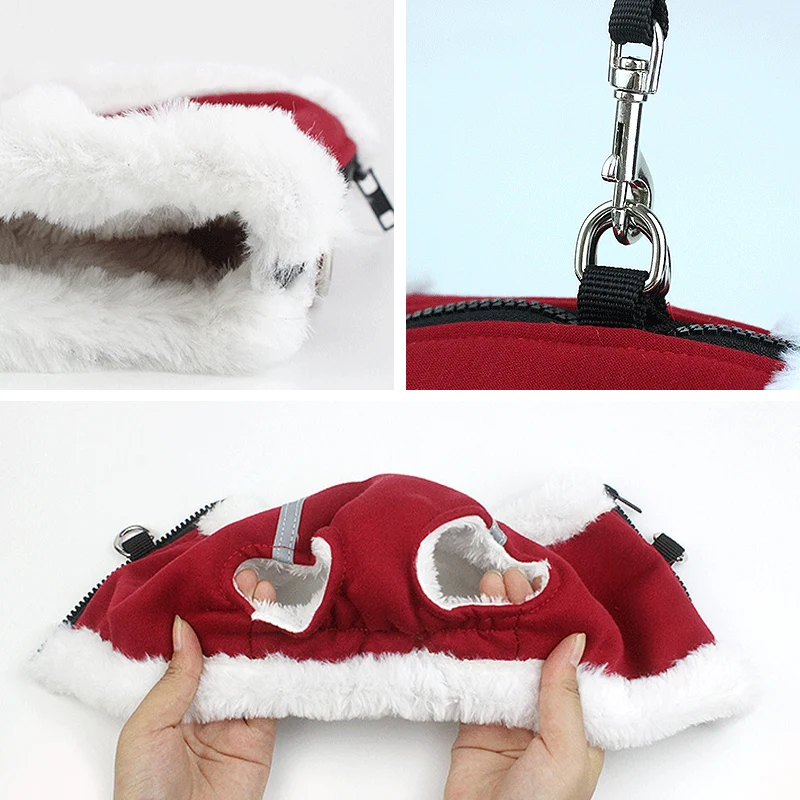 Зимняя шлейка для маленьких собак флисовая домашних питомцев комплект с