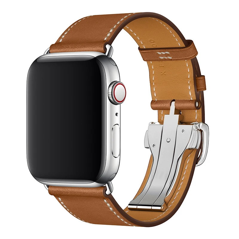 Ремешок из натуральной кожи для часов iWatch Series 3 2 1 сменный ремешок для Apple Watch 5 4