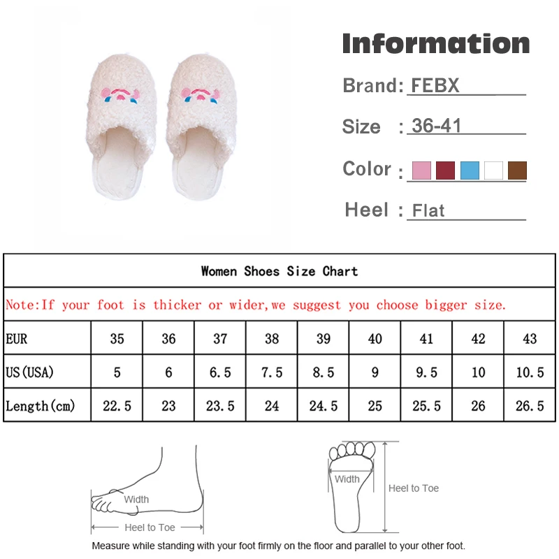 

Women Winter Slippers Animal Home Cotton Print Flat Shoes Ladies Short Plush Flock Women's Comfortable Female Footwear 2021