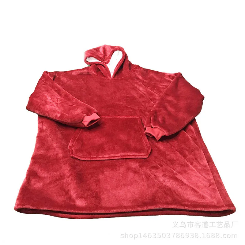 Плюшевое одеяло из микрофибры кораллового флиса шерпа с рукавами супермягкое