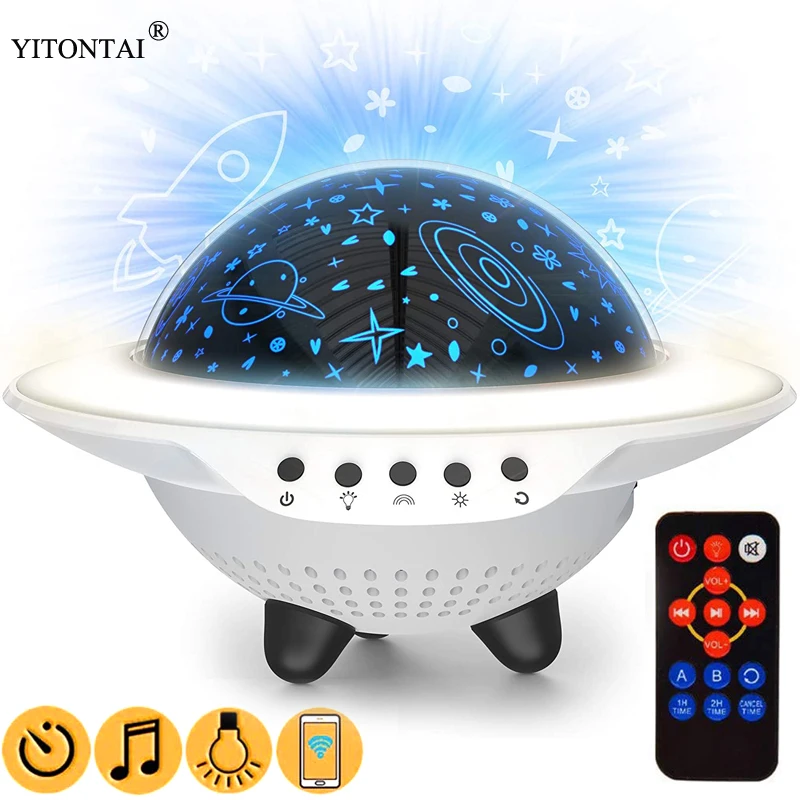 USB Перезаряжаемый светодиодный ночник звездного неба вращающийся светильник