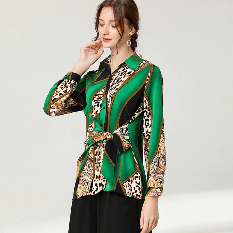 2020 most popular autumn shirt  women's slim fat cover belly shirt is thin autumn shir tMature and elegant style shirt