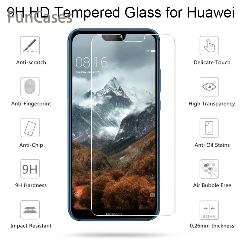 Закаленное стекло для huawei P20 Lite Защитное экрана телефона P9 P8 P10 2017 Защитная пленка
