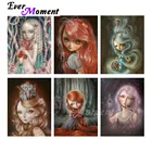 Когда-нибудь момент алмазов Краски ing мультфильм девушка фото Краски Diamond художественная вышивка Стразы мозаичное ремесло ASF2225