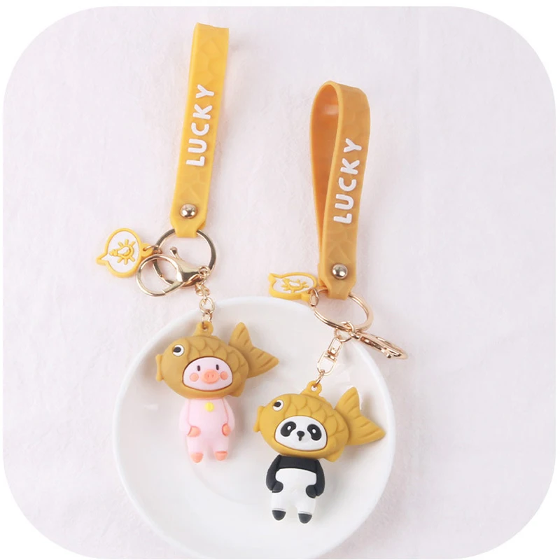 Cartoon Resin Animal keychain Lovely Dog Panda Key Chain Charm Bag pendant Ring Best Party Gift Jewelry | Украшения и аксессуары