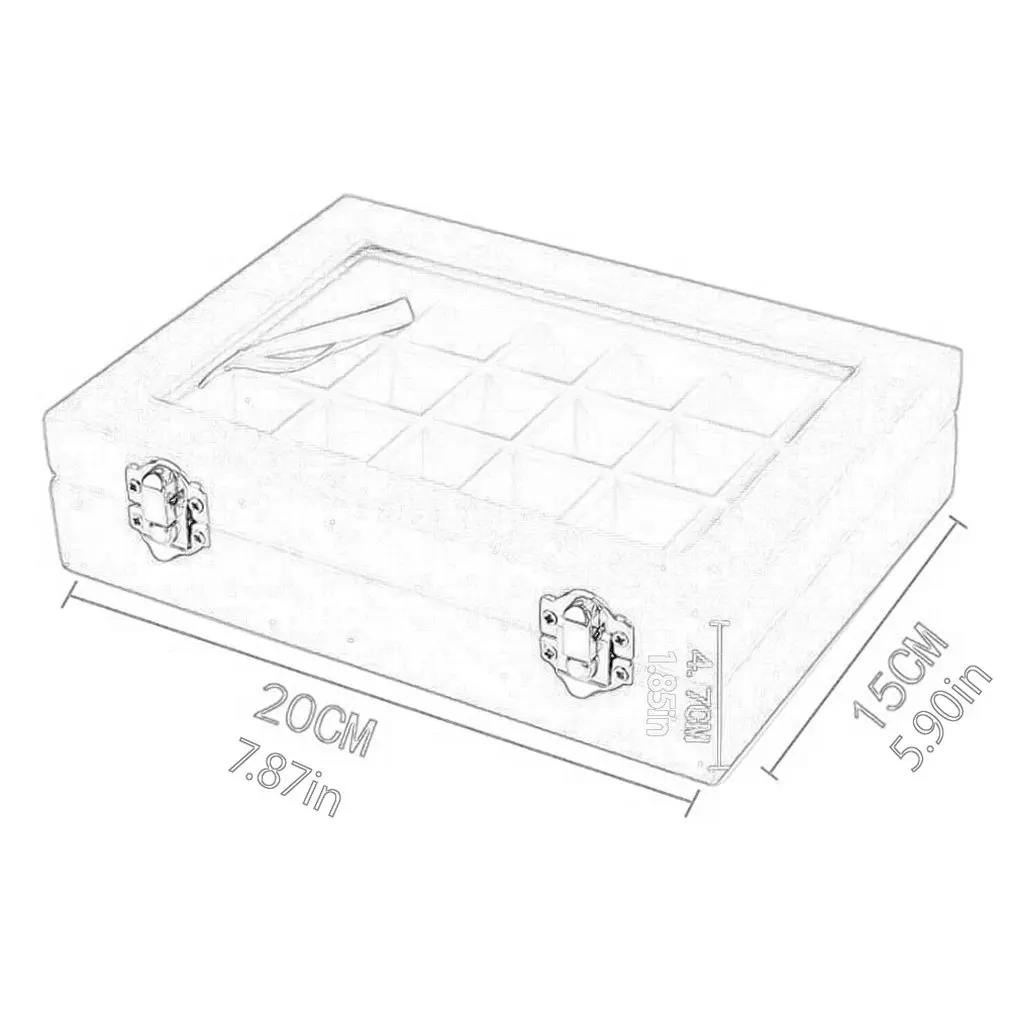 

New 24 Grids Black Rose Red Velvet Jewelry Box Rings Earrings Necklaces Makeup Holder Case Organizer Women Jewelery Storage