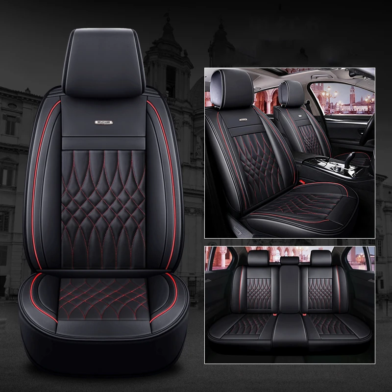 Универсальный кожаный комплект чехлов на автомобильные сиденья подходит для 95%