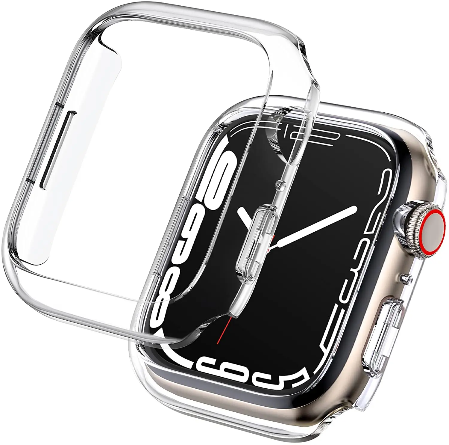 

Soft case cover For Apple Watch series 7 45mm/41mm 44mm/40mm/42mm 38mm All-around Ultra-thin Clear frame iwatch 4 3 5 se 6 7