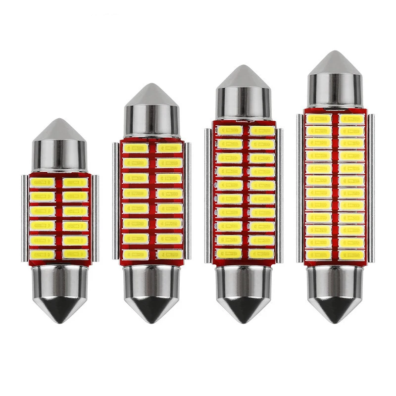 

DC 12V 31mm 36mm 39mm 41mm LED Bulb C5W C10W Super Bright 4014 SMD Canbus Error Free Auto Interior Doom Lamp Car Styling Light