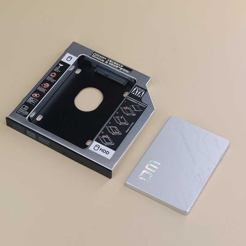 DM SSD адаптеры DW127s 12 7 мм Металл Optibay SATA 3 0 коробка для жесткого диска корпус DVD