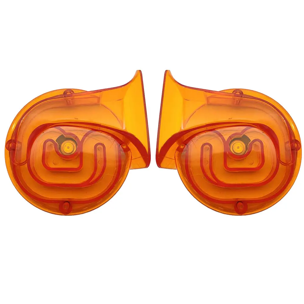 2pcs orange 2 шт. автомобильный рог универсальный улиточный Воздушный Рог высокой мощности Громкая автомобильная электрическая сирена для автомобилей грузовиков мотоциклов аксессуары для мотоциклов - Цвет: 2pcs orange