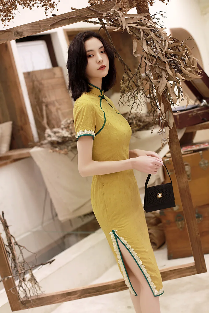 Китайское платье свадебное кружевное традиционное платье для женщин cheongsam китайский стиль длинное qipao с вырезами кружевное вечернее платье