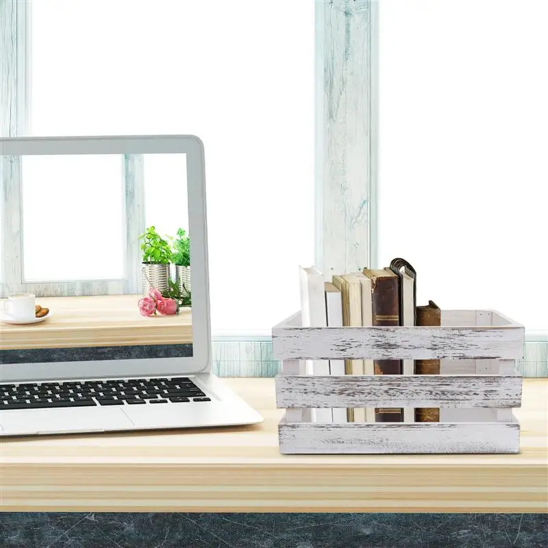 

Wooden Storage Container Supermarket Shelf Crate Wood Crate Storage Rack Flower Pot Holder
