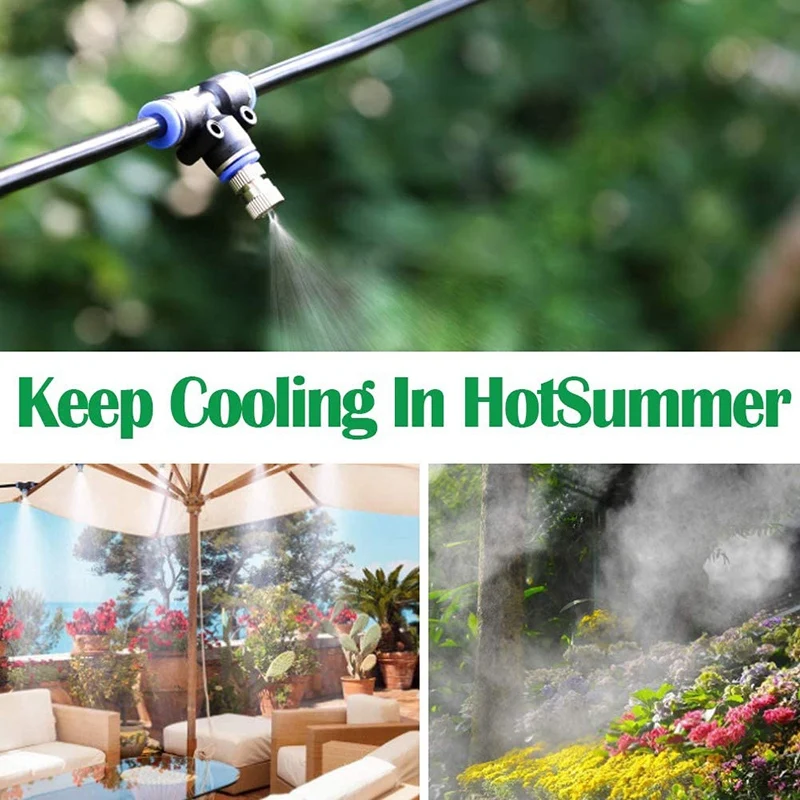 

49Ft Misting Cooling System , Greenhouse Plants Spray Hose Watering Kit,Outdoor Misting Kit for Patio Garden