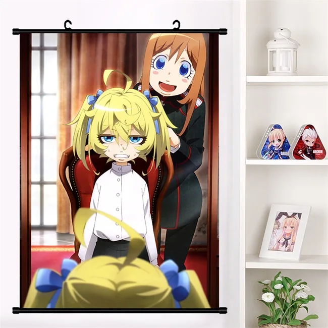 Аниме Youjo Senki Saga of Tanya the Evil Tanya Degurechaff настенный плакат с прокручивающейся стенкой Otaku коллекция домашнего декора - Цвет: A