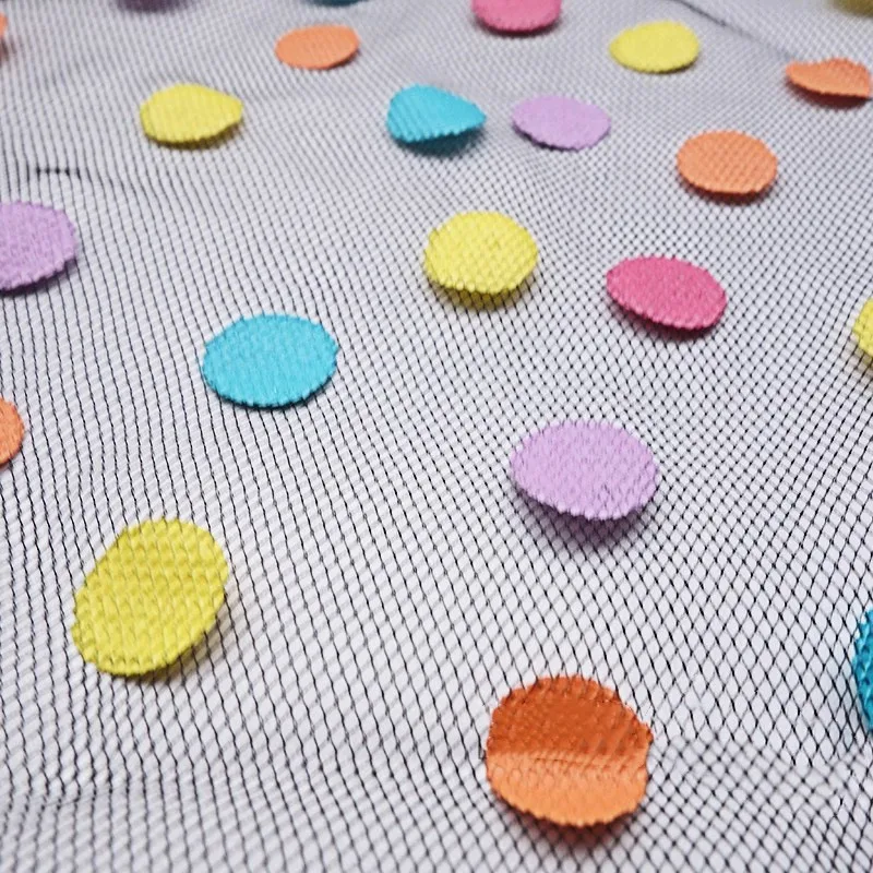 1 м красочная сетчатая ткань в горошек с блестками сделай сам украшения для