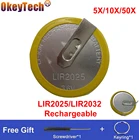 OkeyTech 51050 шт. аккумуляторов для BMW 1 3 5 E46 E39 X3 X5 E46 E38 E3 дистанционный Автомобильный ключ 3,6 В LIR 2025 LIR2032 перезаряжаемая батарея